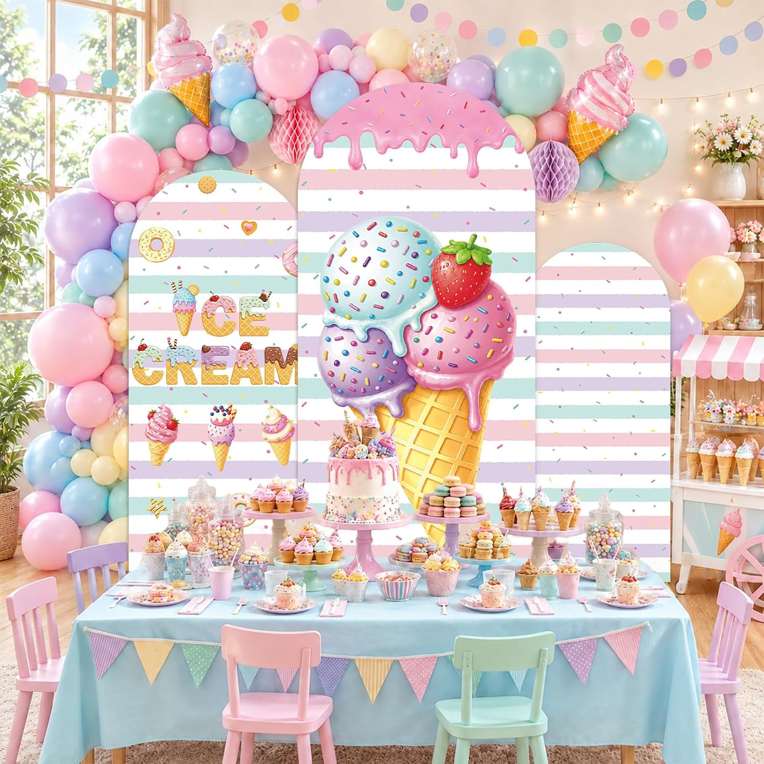 Dessert Table Backdrop - Capa de Fundo Personalizada para Arco