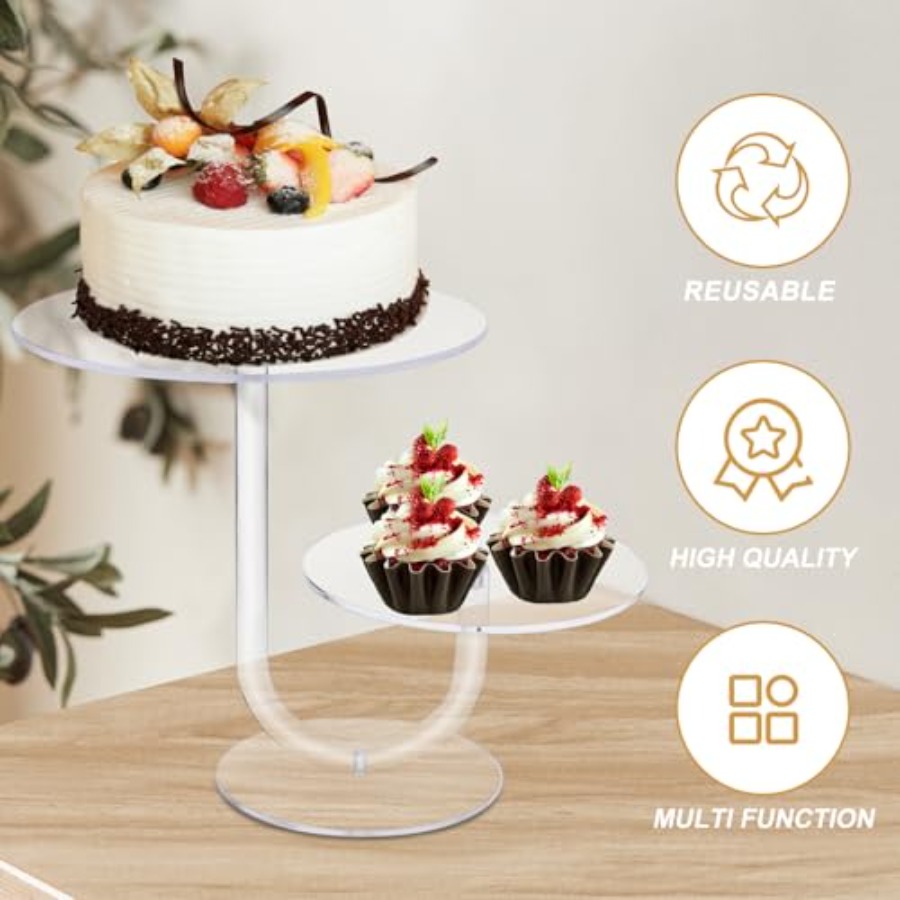 Suporte de Bolo Transparente d - Cupcake Stand Tier avaliação e preço