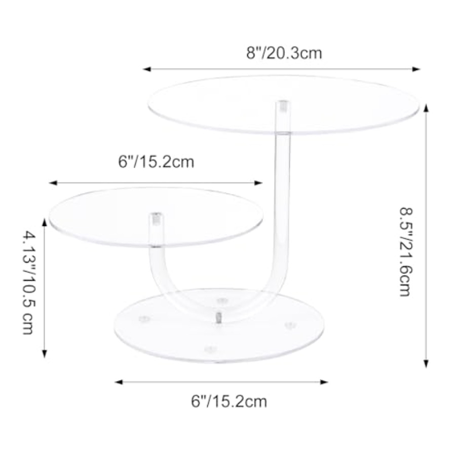 Suporte de Bolo Transparente d - Cupcake Stand Tier avaliação e preço