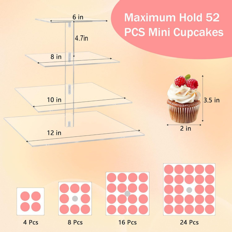 YestBuy Suporte de cupcake acr - Cupcake Stand Tier avaliação e preço
