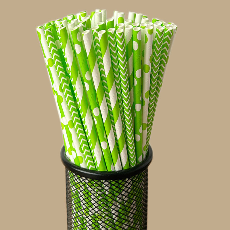 100 canudos de papel listrados - Paper Straw Color avaliação e preço