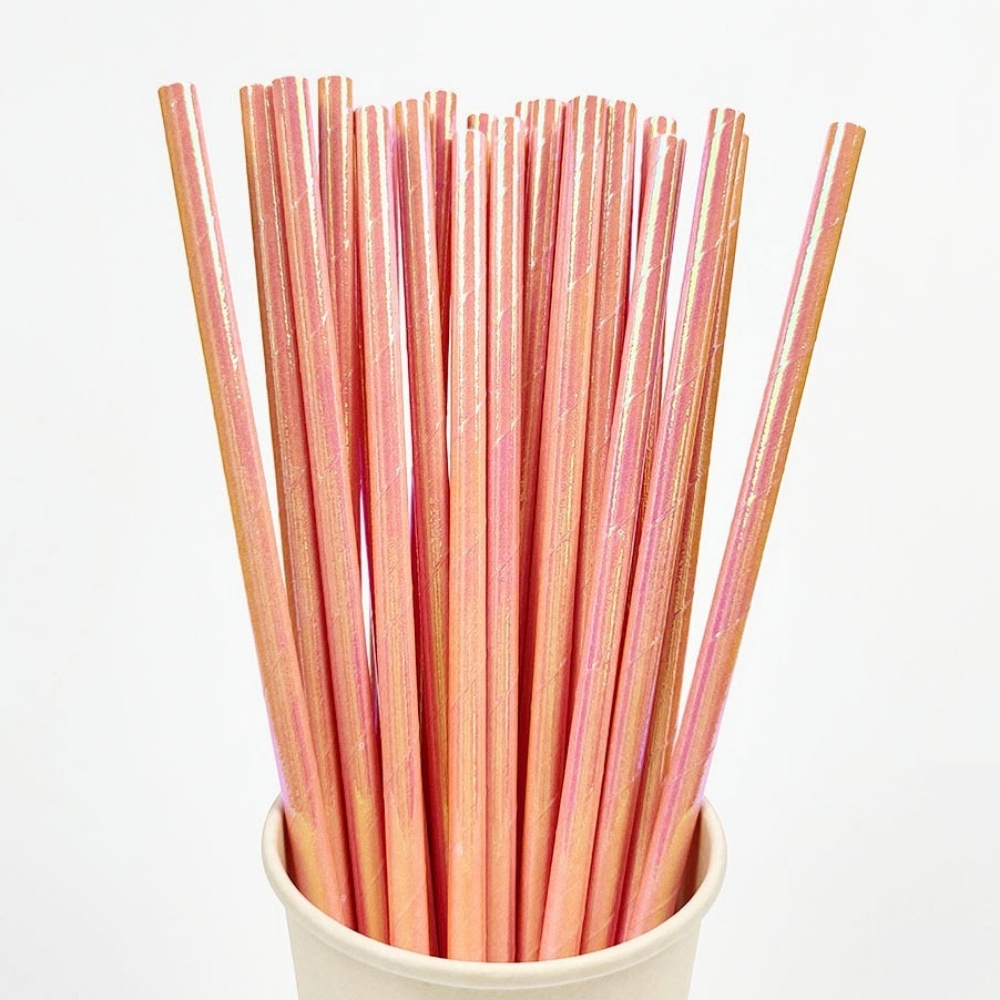 Palhas de papel rosa e ouro, 2 - Paper Straw Color avaliação e preço