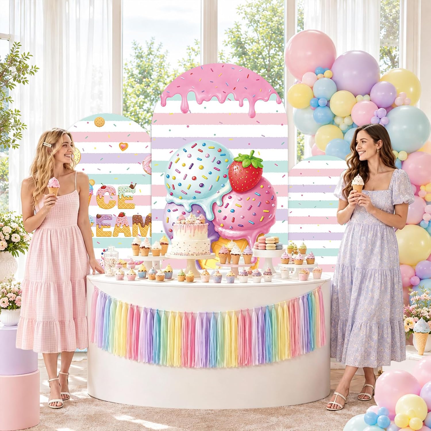 Capa de Fundo Personalizada pa - Dessert Table Backdrop avaliação e preço