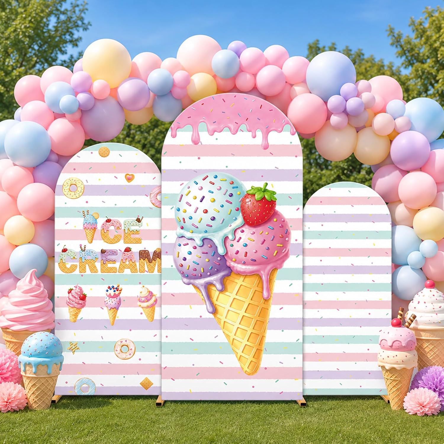 Capa de Fundo Personalizada pa - Dessert Table Backdrop avaliação e preço